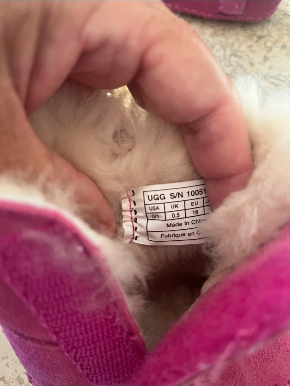 UGG Pink Plush-Lined Toddler Boots